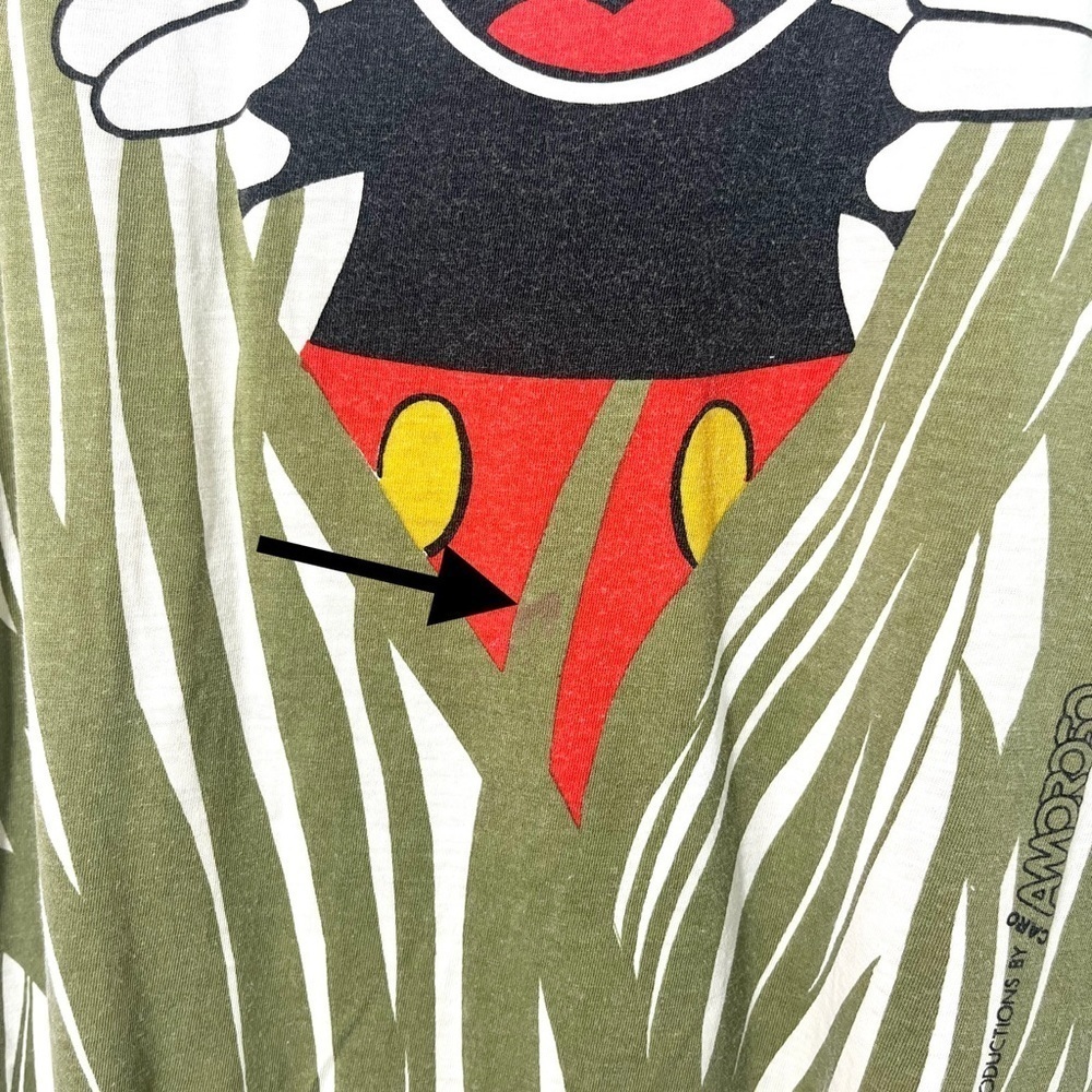 Vintage Rare 80’s Caro Amoroso Disney Mickey Mouse Safari Oversized Tunic Top - Picture 8 of 9